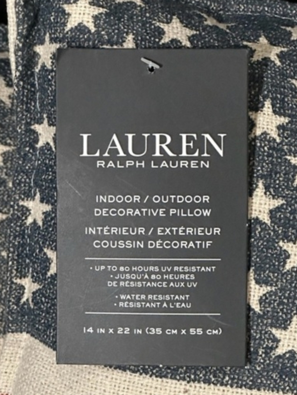 NWT 2 LaurenRalph Lauren 14"×22" Indoor/Outdoor American Flag Pillows - Picture 3 of 9